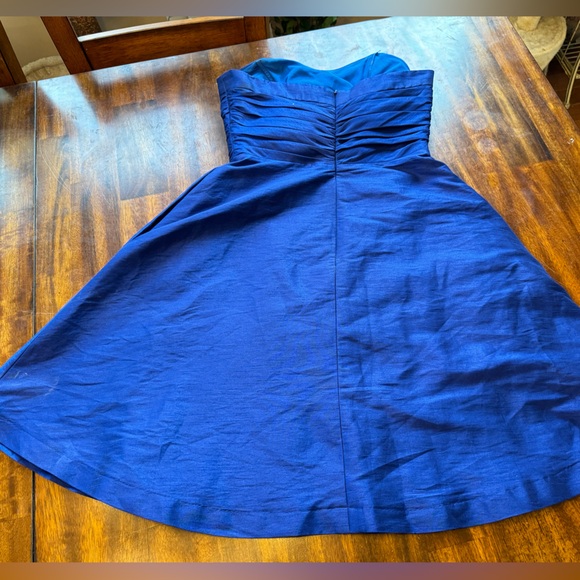 Alfred Sung prom ball formal dress royal blue strapless mini size 8 pockets - Picture 10 of 10